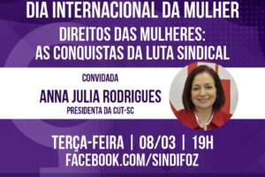 Live do Dia do Internacional da Mulher no Facebook do Sindifoz