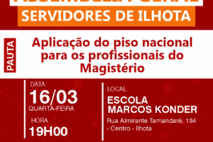 Assembleia Geral com os professores(as) de Ilhota