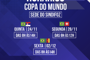 Fique ligado: horários durante a Copa do Mundo