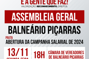 Assembleia Geral com servidores de Balneário Piçarras