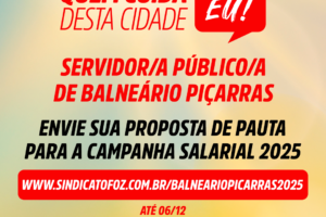 Envio de propostas da Campanha Salarial 2025 dos Servidores Públicos de Balneário Piçarras