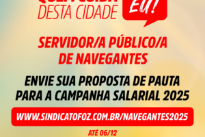 Envio de propostas da Campanha Salarial 2025 dos Servidores Públicos de Navegantes