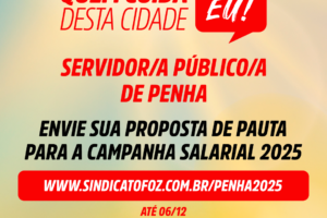 Envio de propostas da Campanha Salarial 2025 dos Servidores Públicos de Penha