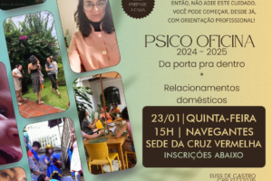Psico Oficina em Navegantes acontece nesta quinta-feira