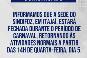 Sede fechada durante o carnaval