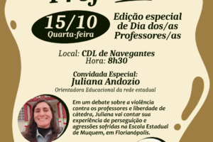 “Café com o Professor” será no dia 15 em Navegantes