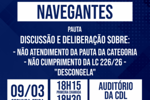 Assembleia Geral em Navegantes no dia 09/03