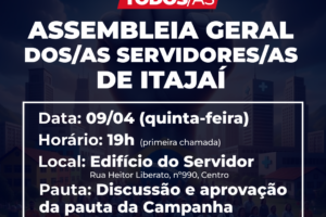 Assembleia Geral da Campanha Salarial de Itajaí nesta quinta-feira