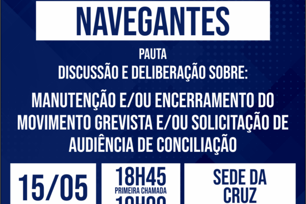 Assembleia Geral em Navegantes nesta sexta-feira