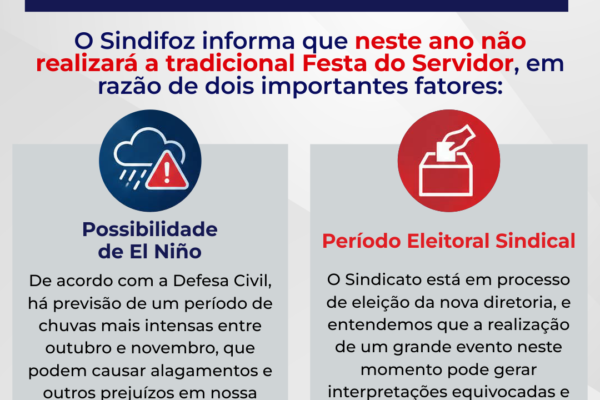 COMUNICADO IMPORTANTE: FESTA DO SERVIDOR 2026